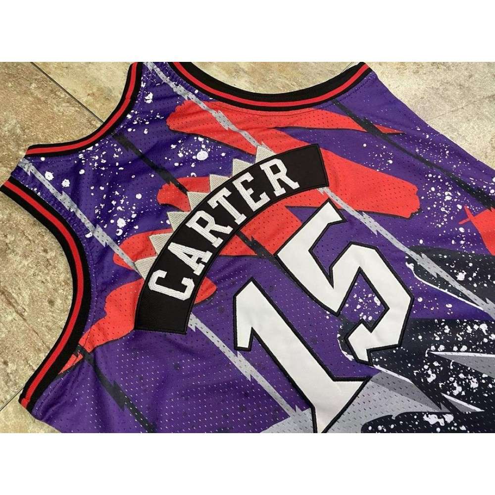 Vince Carter Toronto Raptors Throwback Hardwood Classics 1998-99 Hyper Hoops Jersey - Purple-Pro Kit Vault | Brand New 26/27 Sports Jerseys